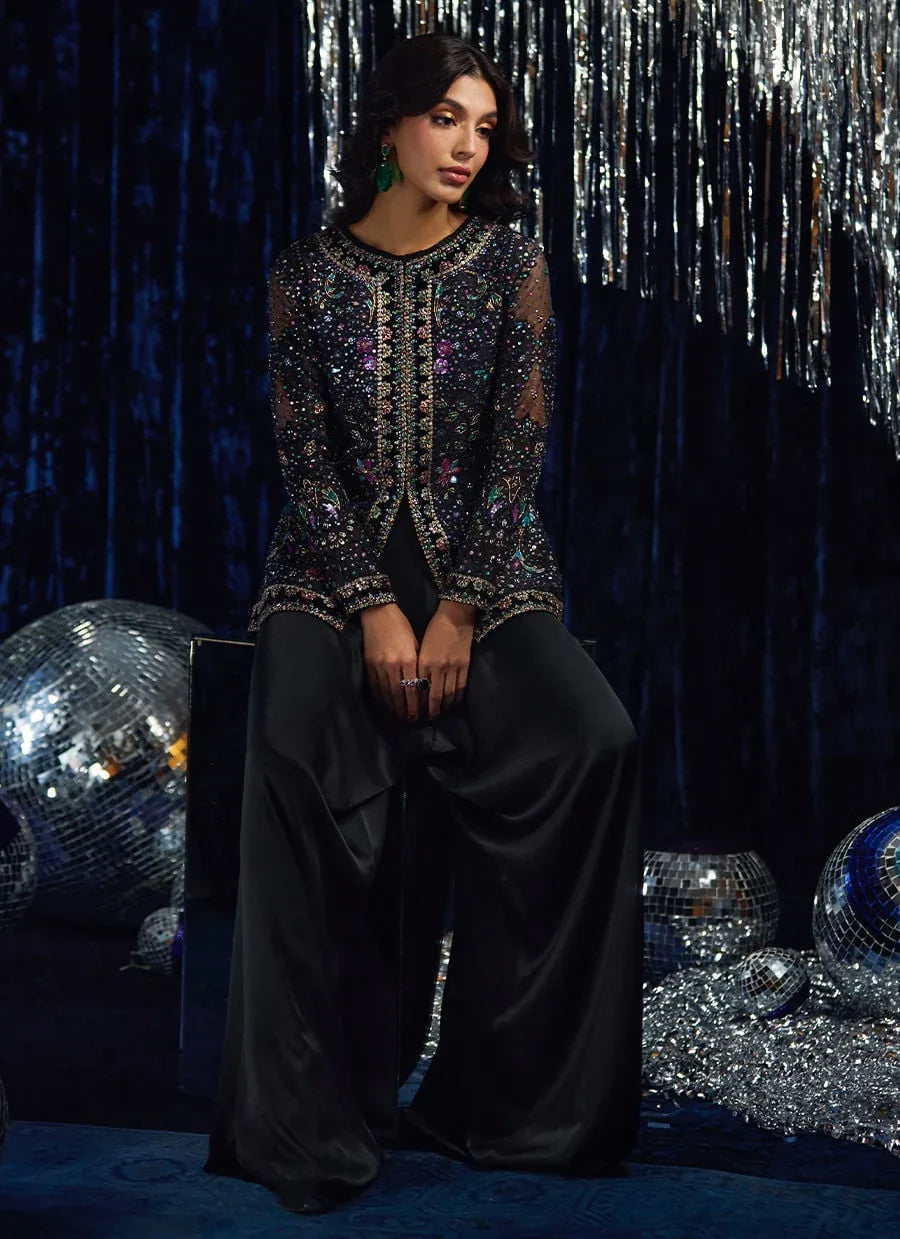 Farah Talib Aziz | Velvet Fete 4 | Lumi Organza Jacket - Aqsa Fabrics