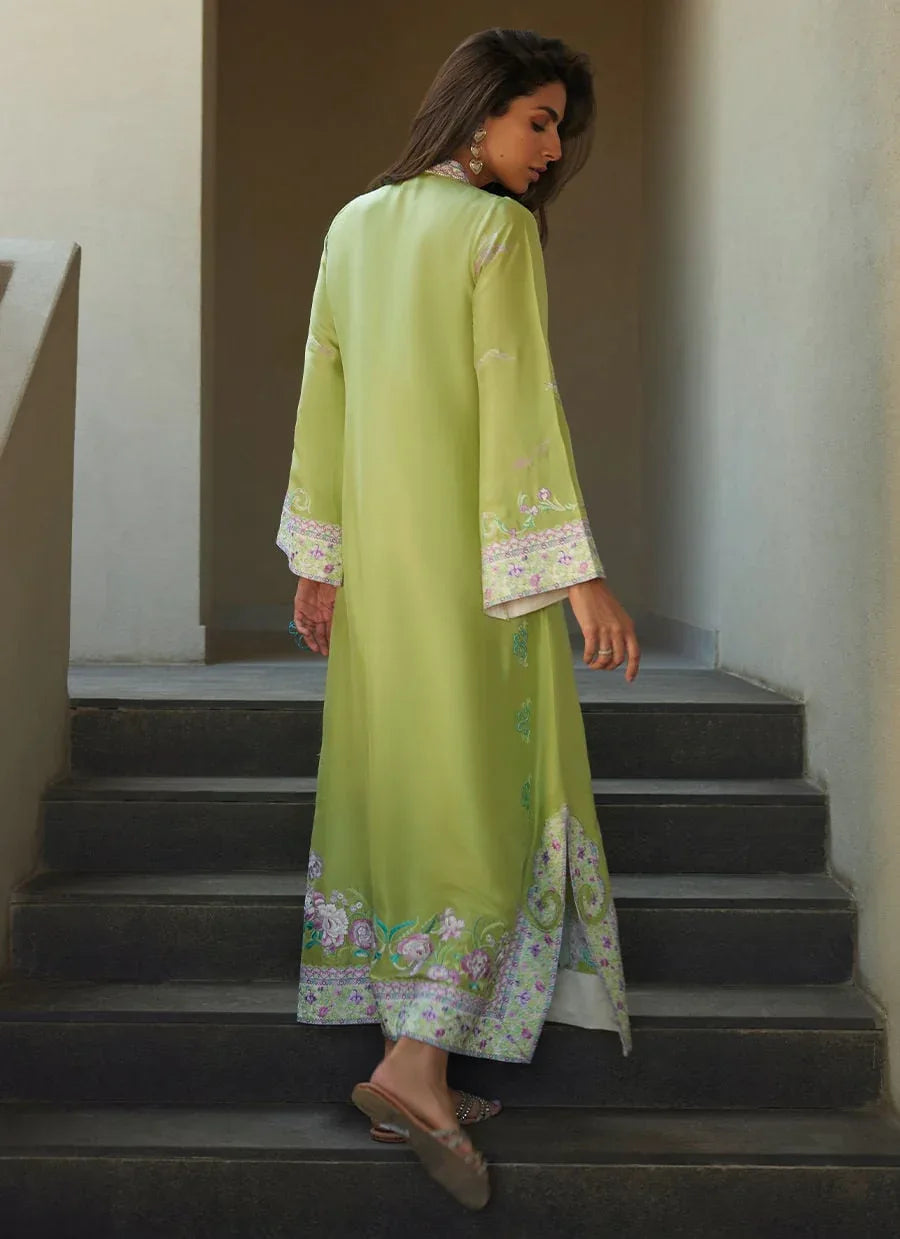 Farah Talib Aziz | Laani The Kaftan Edit | Zinni Silk - Aqsa Fabrics