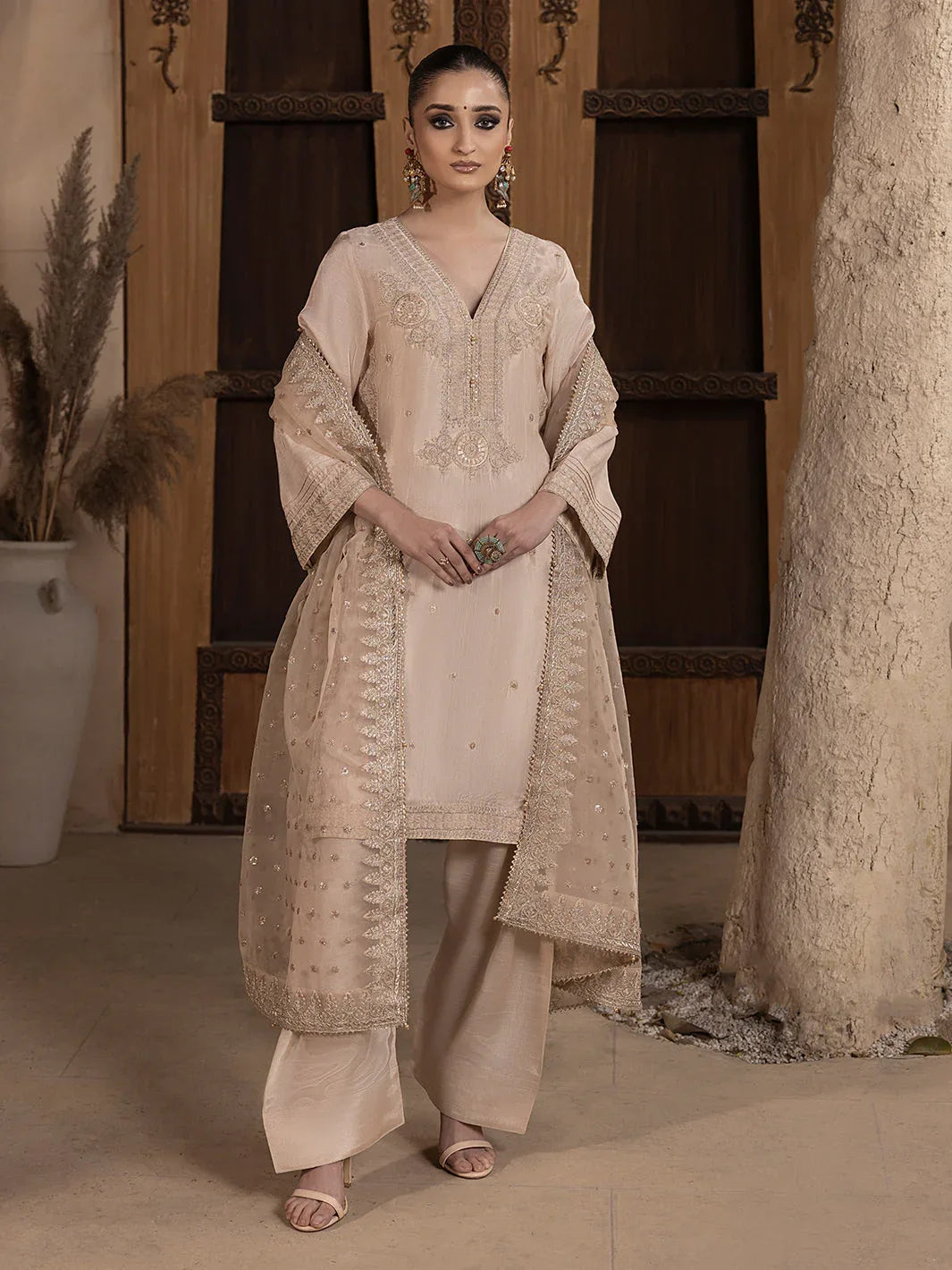 Hem Stitch | Raw Silk Edit 25 |Janan - Aqsa Fabrics