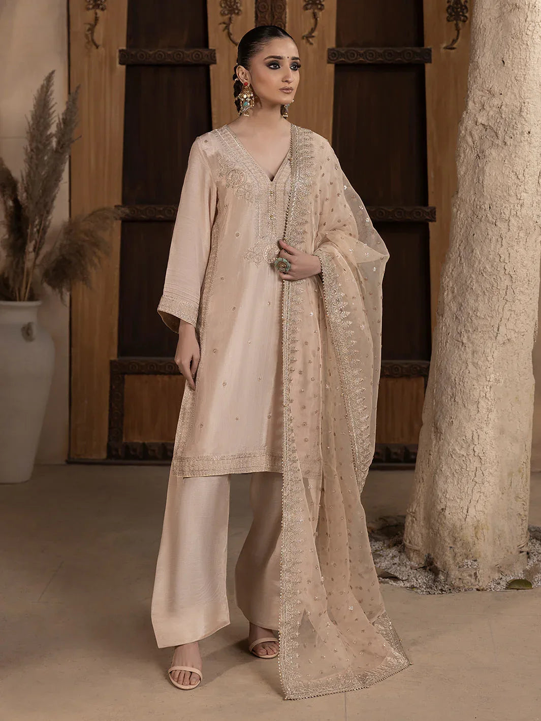 Hem Stitch | Raw Silk Edit 25 |Janan - Aqsa Fabrics