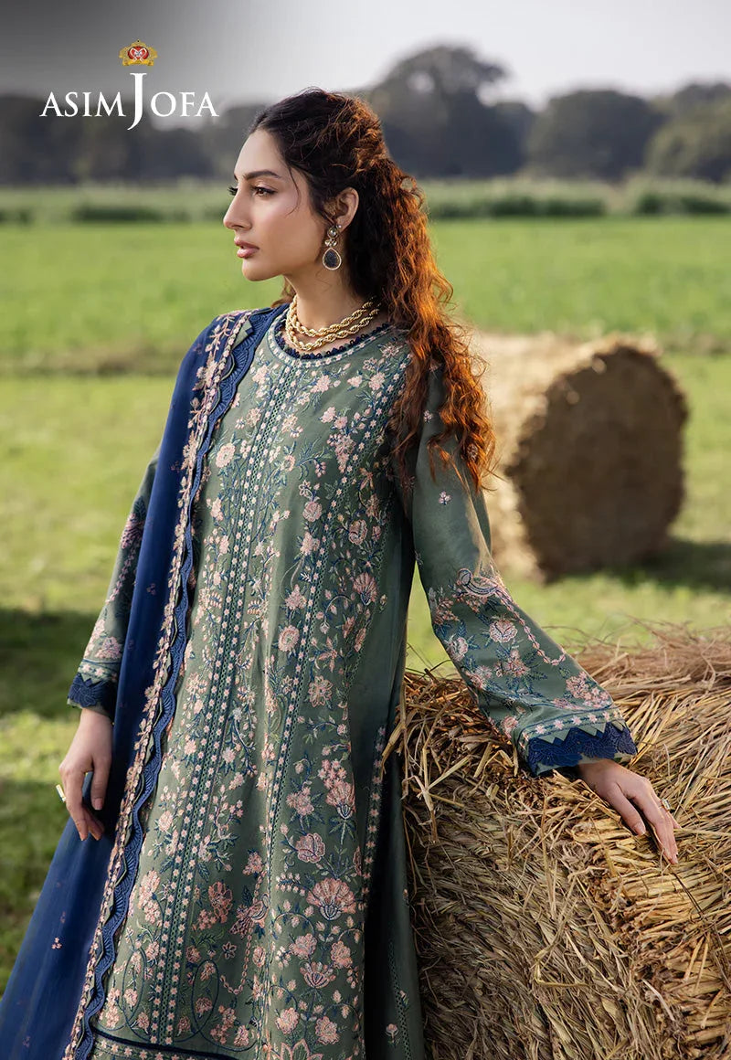 Asim Jofa | Luxury Lawn 25 | AJELL-14 - Aqsa Fabrics