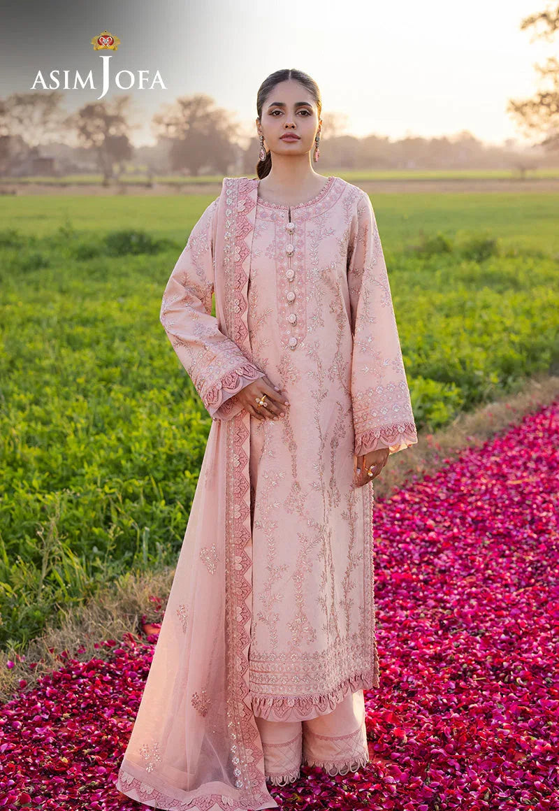 Asim Jofa | Luxury Lawn 25 | AJELL-15 - Aqsa Fabrics