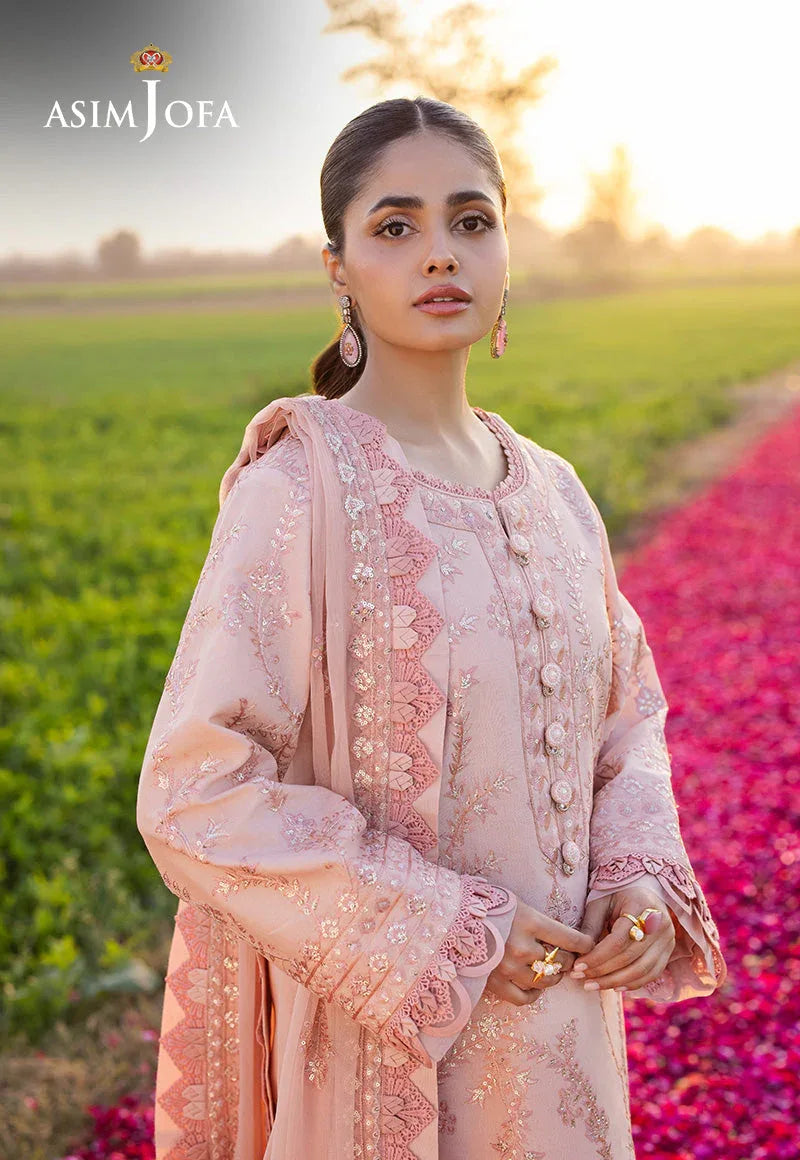 Asim Jofa | Luxury Lawn 25 | AJELL-15 - Aqsa Fabrics