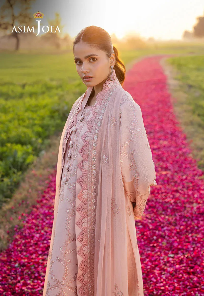 Asim Jofa | Luxury Lawn 25 | AJELL-15 - Aqsa Fabrics