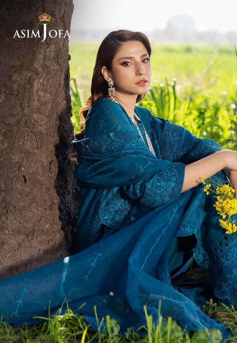 Asim Jofa | Luxury Lawn 25 | AJELL-17 - Aqsa Fabrics