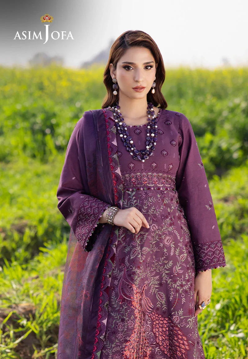 Asim Jofa | Luxury Lawn 25 | AJELL-18 - Aqsa Fabrics