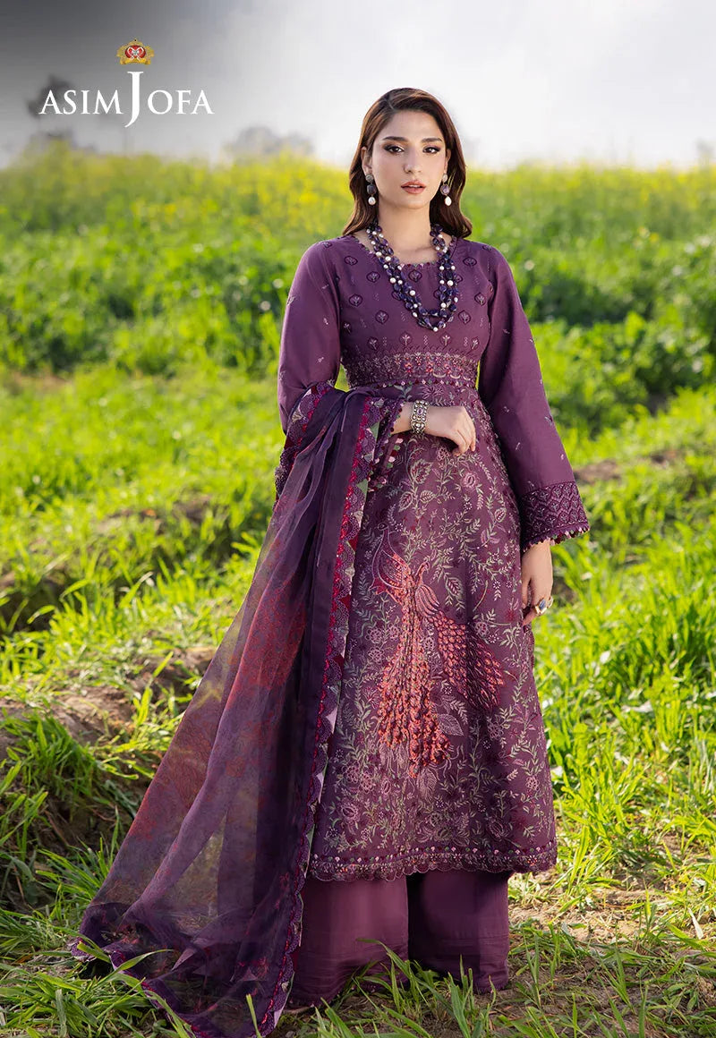 Asim Jofa | Luxury Lawn 25 | AJELL-18 - Aqsa Fabrics