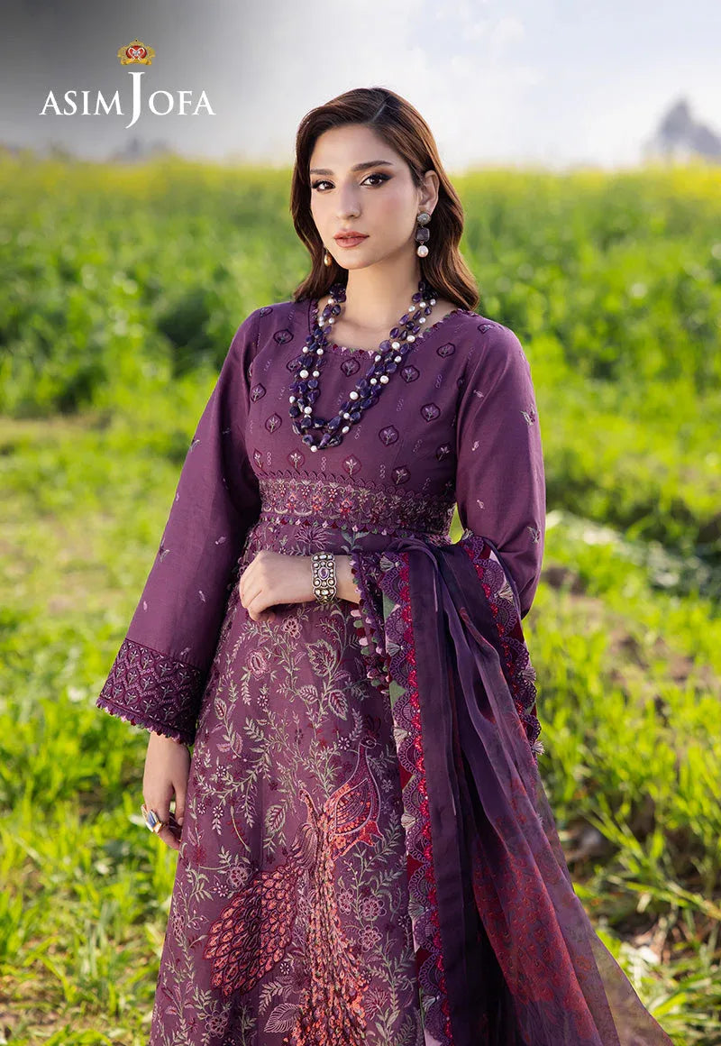 Asim Jofa | Luxury Lawn 25 | AJELL-18 - Aqsa Fabrics
