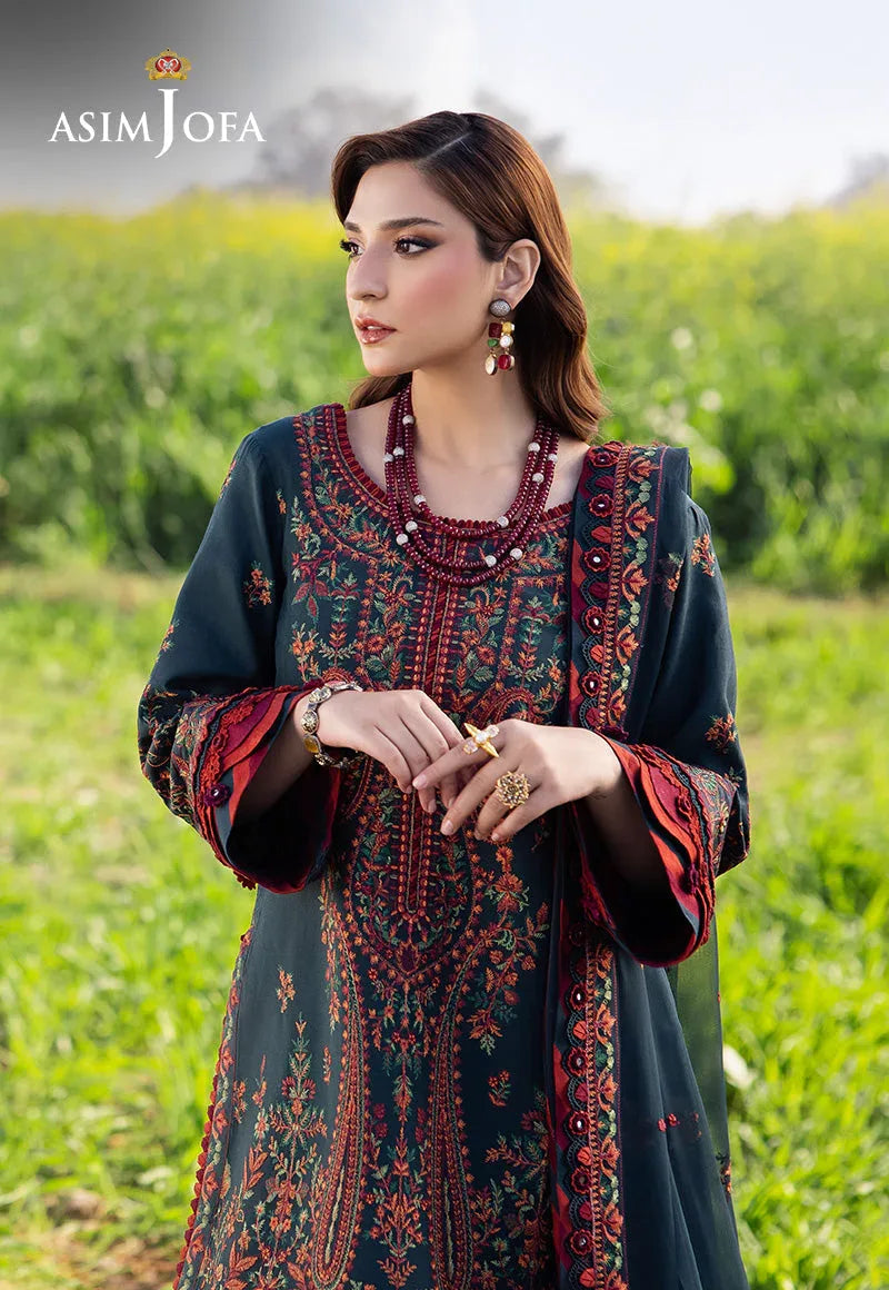 Asim Jofa | Luxury Lawn 25 | AJELL-04 - Aqsa Fabrics