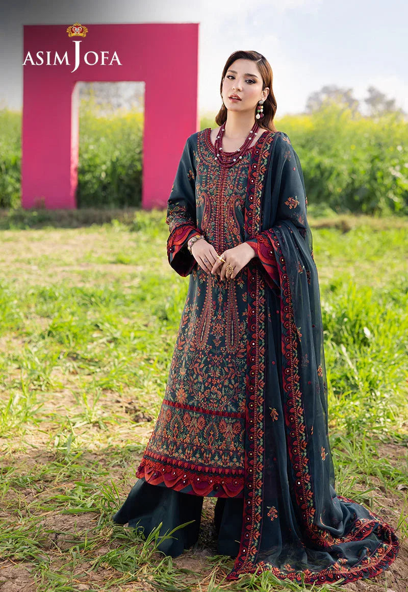 Asim Jofa | Luxury Lawn 25 | AJELL-04 - Aqsa Fabrics