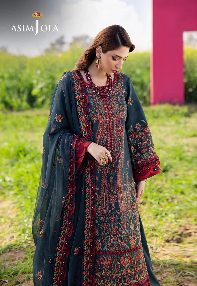 Asim Jofa | Luxury Lawn 25 | AJELL-04 - Aqsa Fabrics