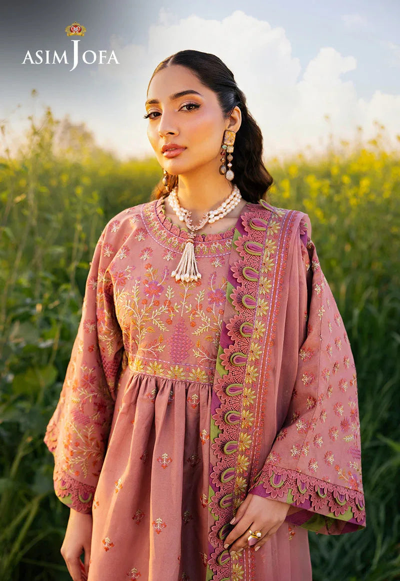 Asim Jofa | Luxury Lawn 25 | AJELL-16 - Aqsa Fabrics