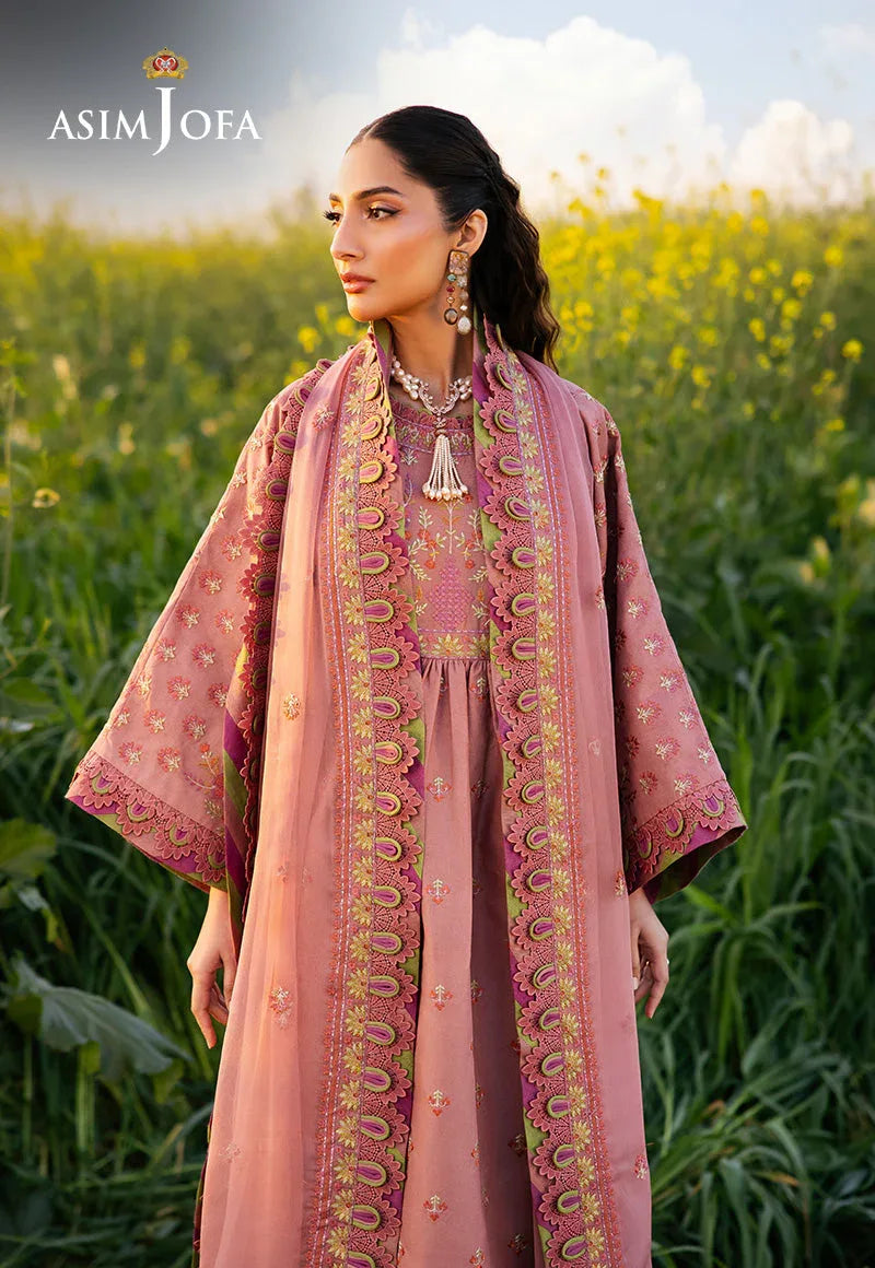 Asim Jofa | Luxury Lawn 25 | AJELL-16 - Aqsa Fabrics
