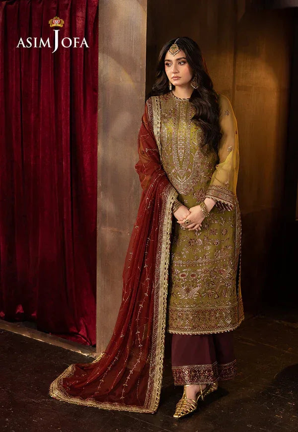 Asim Jofa | EMBROIDERED CHIFFON 3 PCS | AJFO-07 - Aqsa Fabrics