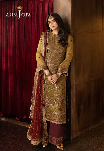 Asim Jofa | EMBROIDERED CHIFFON 3 PCS | AJFO-07 - Aqsa Fabrics