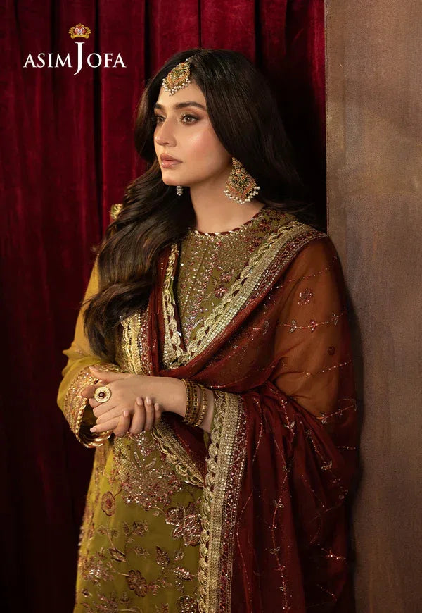 Asim Jofa | EMBROIDERED CHIFFON 3 PCS | AJFO-07 - Aqsa Fabrics