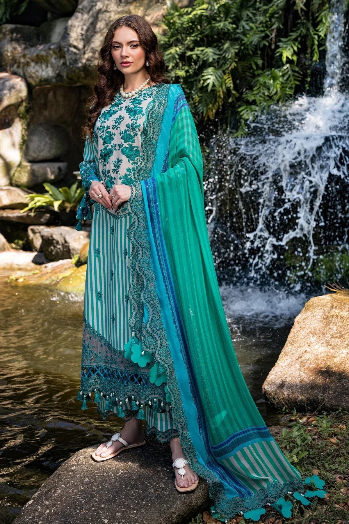 Charizma | Naranji Lawn | CN5-01 - Aqsa Fabrics