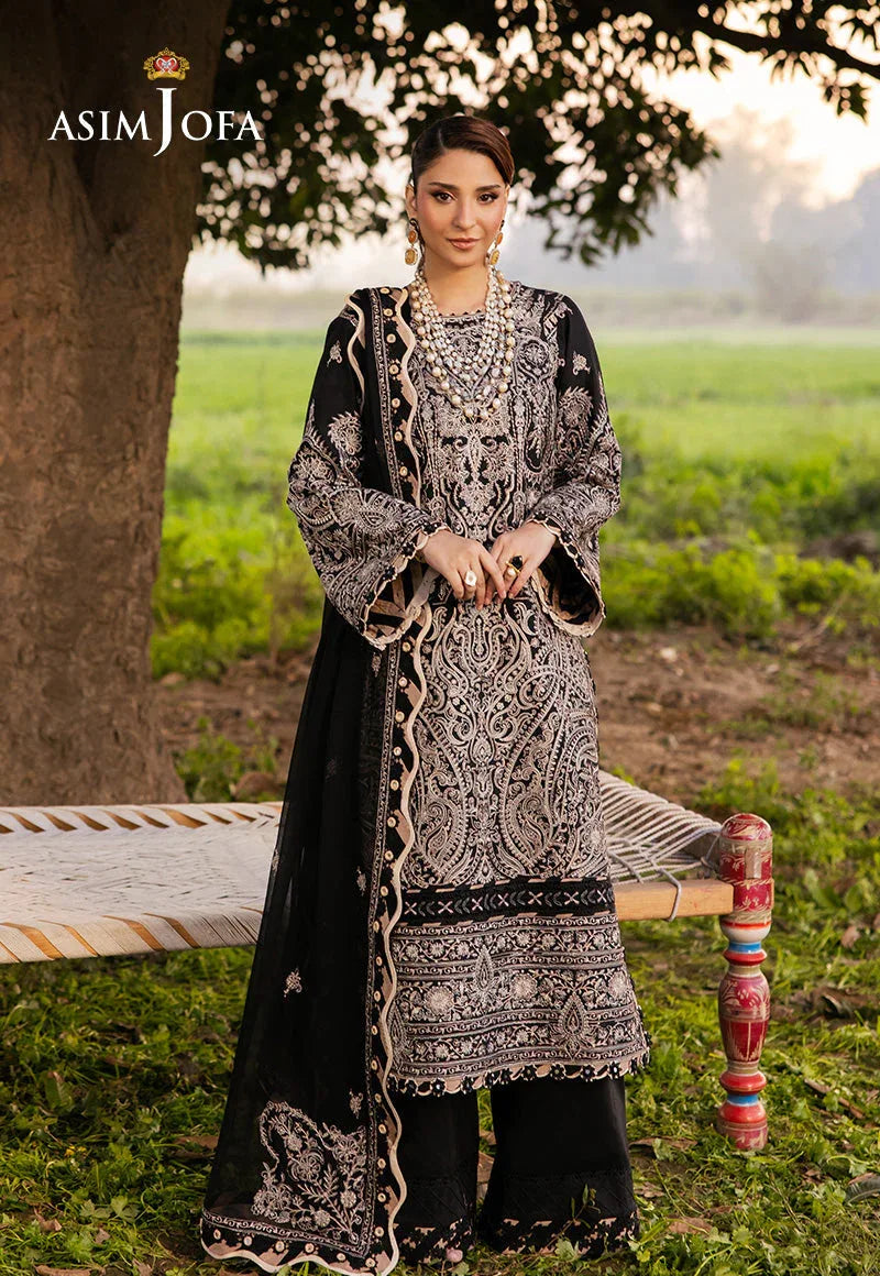 Asim Jofa | Luxury Lawn 25 | AJELL-03 - Aqsa Fabrics