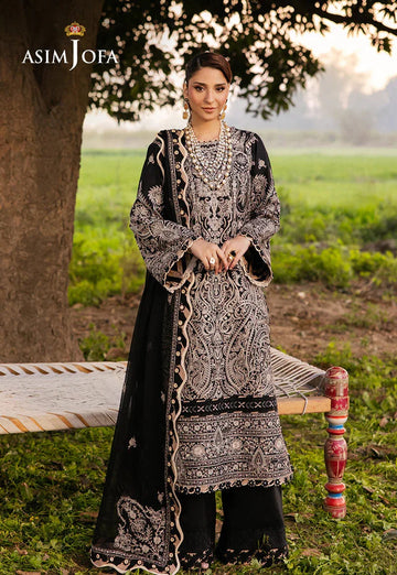 Asim Jofa | Luxury Lawn 25 | AJELL-03 - Aqsa Fabrics