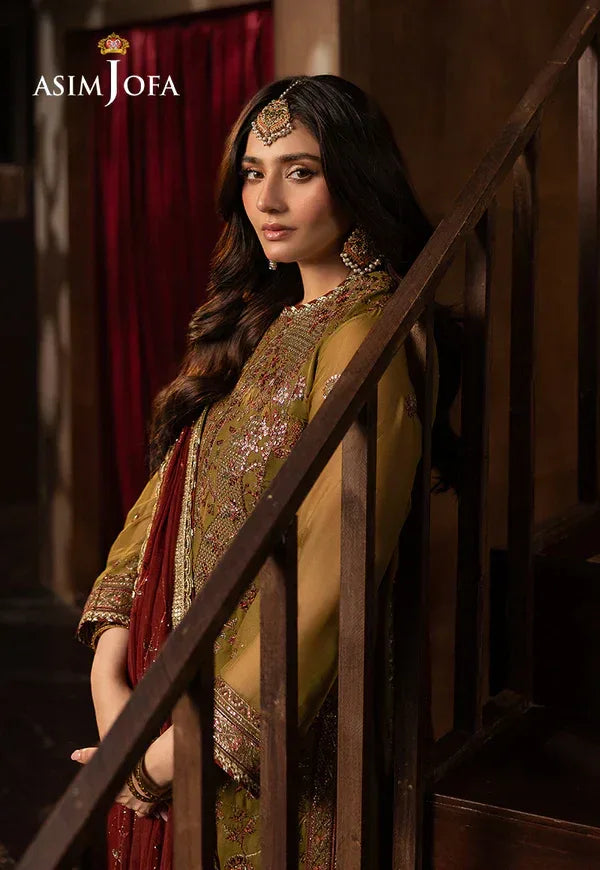 Asim Jofa | EMBROIDERED CHIFFON 3 PCS | AJFO-07 - Aqsa Fabrics