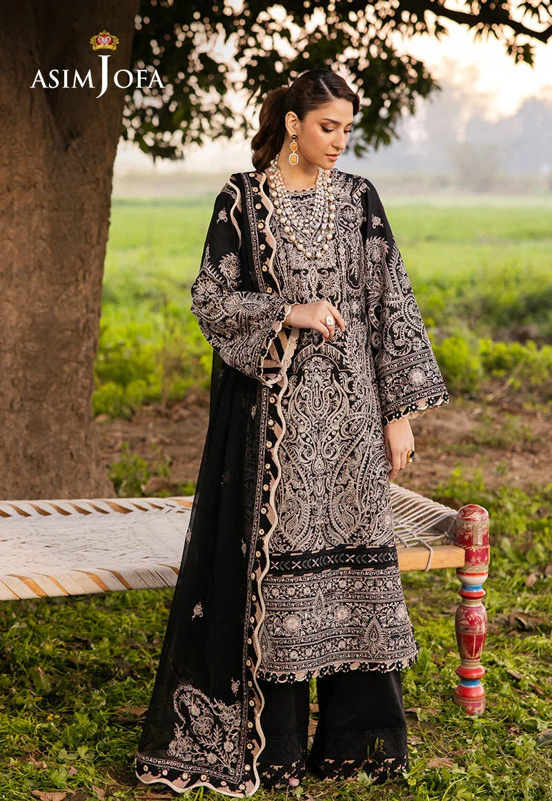 Asim Jofa | Luxury Lawn 25 | AJELL-03 - Aqsa Fabrics