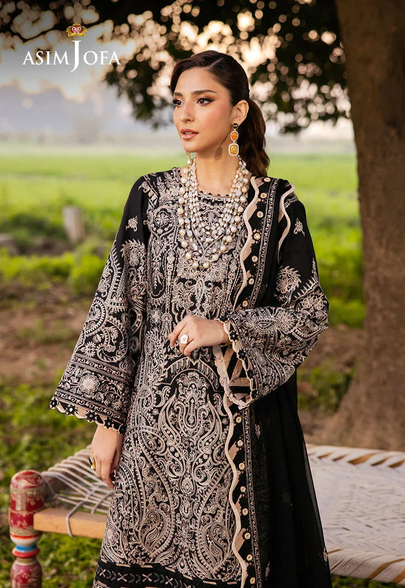 Asim Jofa | Luxury Lawn 25 | AJELL-03 - Aqsa Fabrics