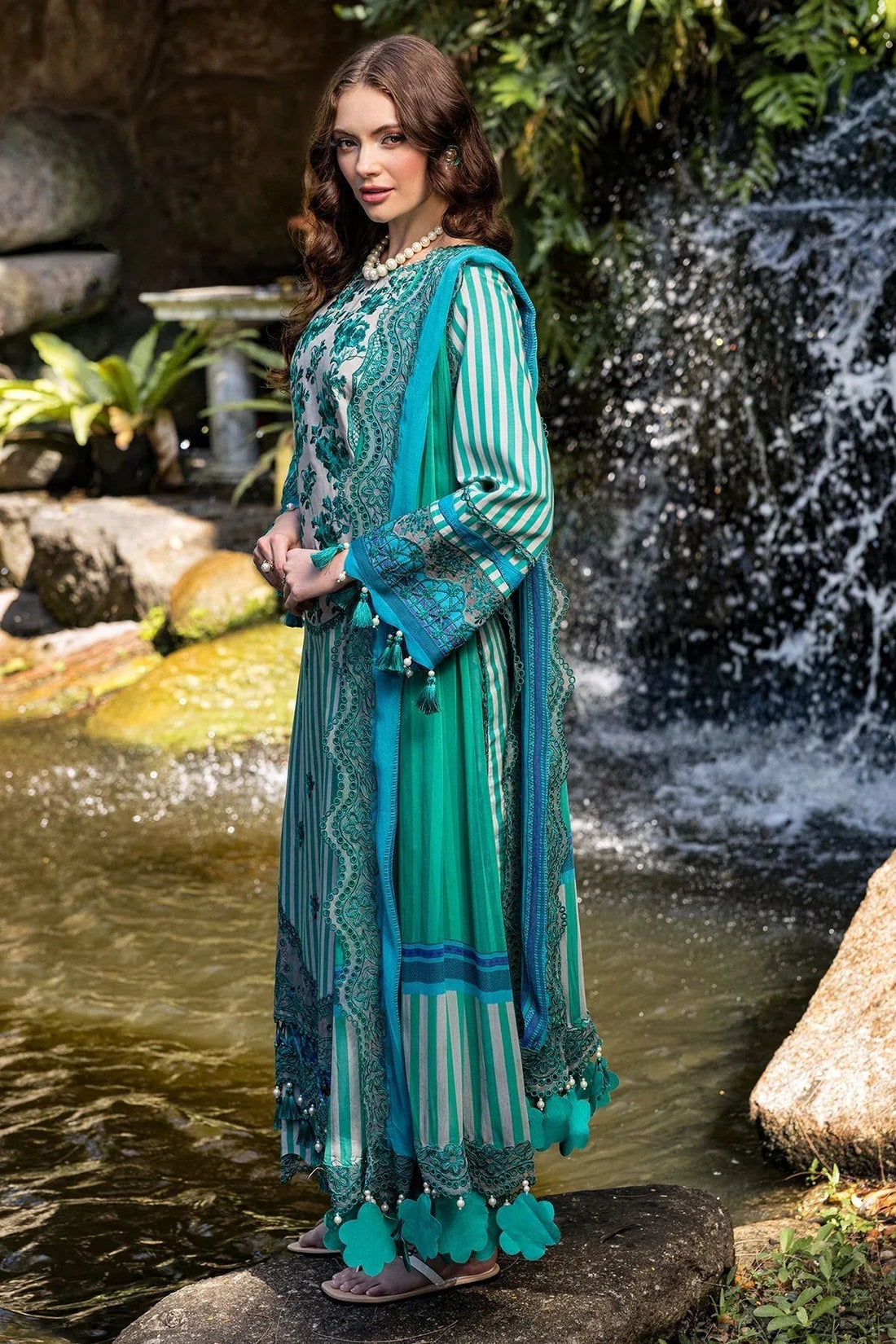 Charizma | Naranji Lawn | CN5-01 - Aqsa Fabrics