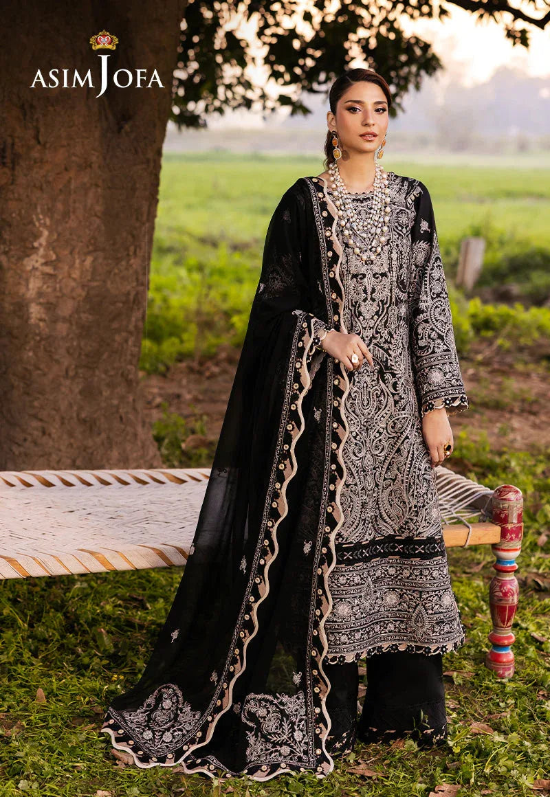 Asim Jofa | Luxury Lawn 25 | AJELL-03 - Aqsa Fabrics