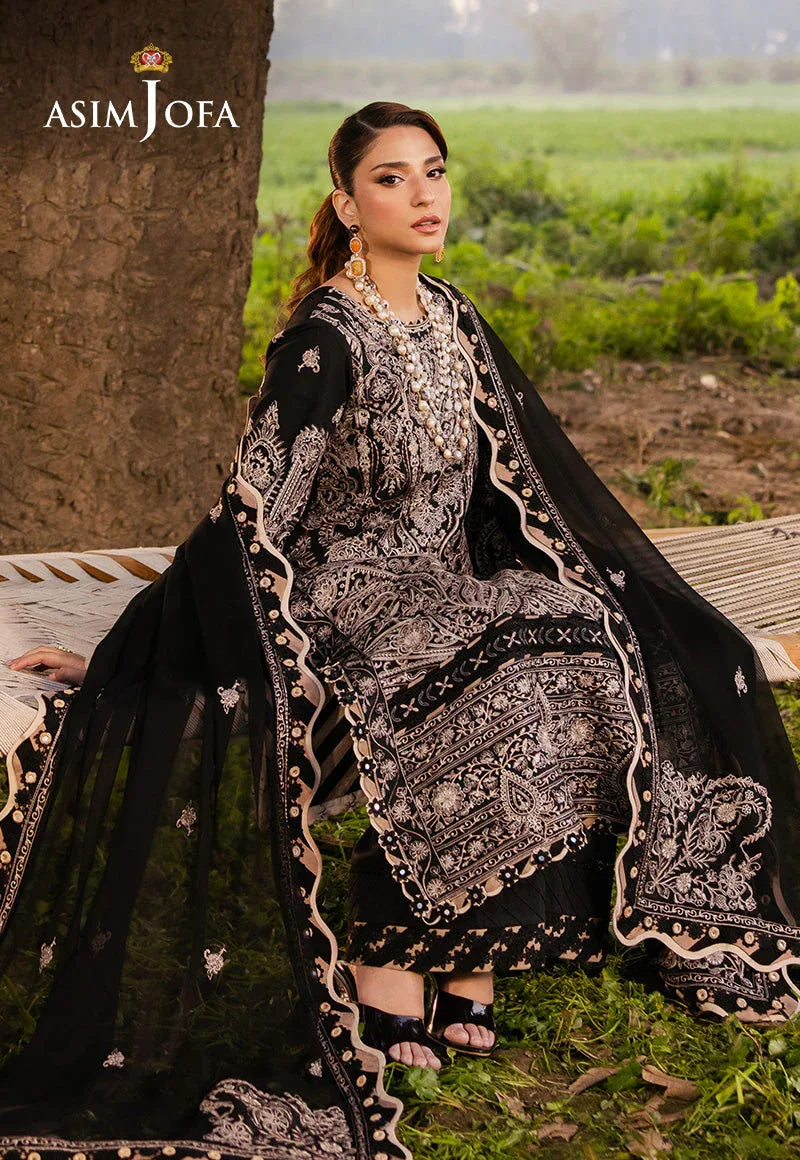 Asim Jofa | Luxury Lawn 25 | AJELL-03 - Aqsa Fabrics
