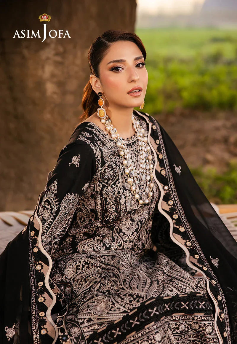 Asim Jofa | Luxury Lawn 25 | AJELL-03 - Aqsa Fabrics