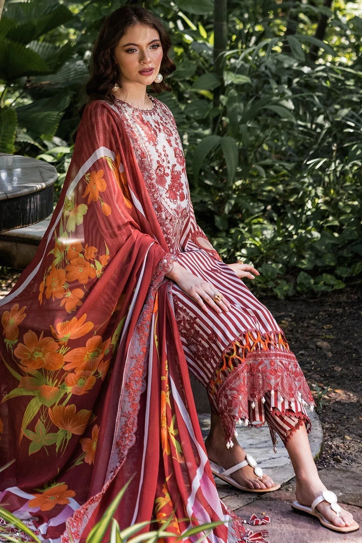 Charizma | Naranji Lawn | CN5-04 - Aqsa Fabrics