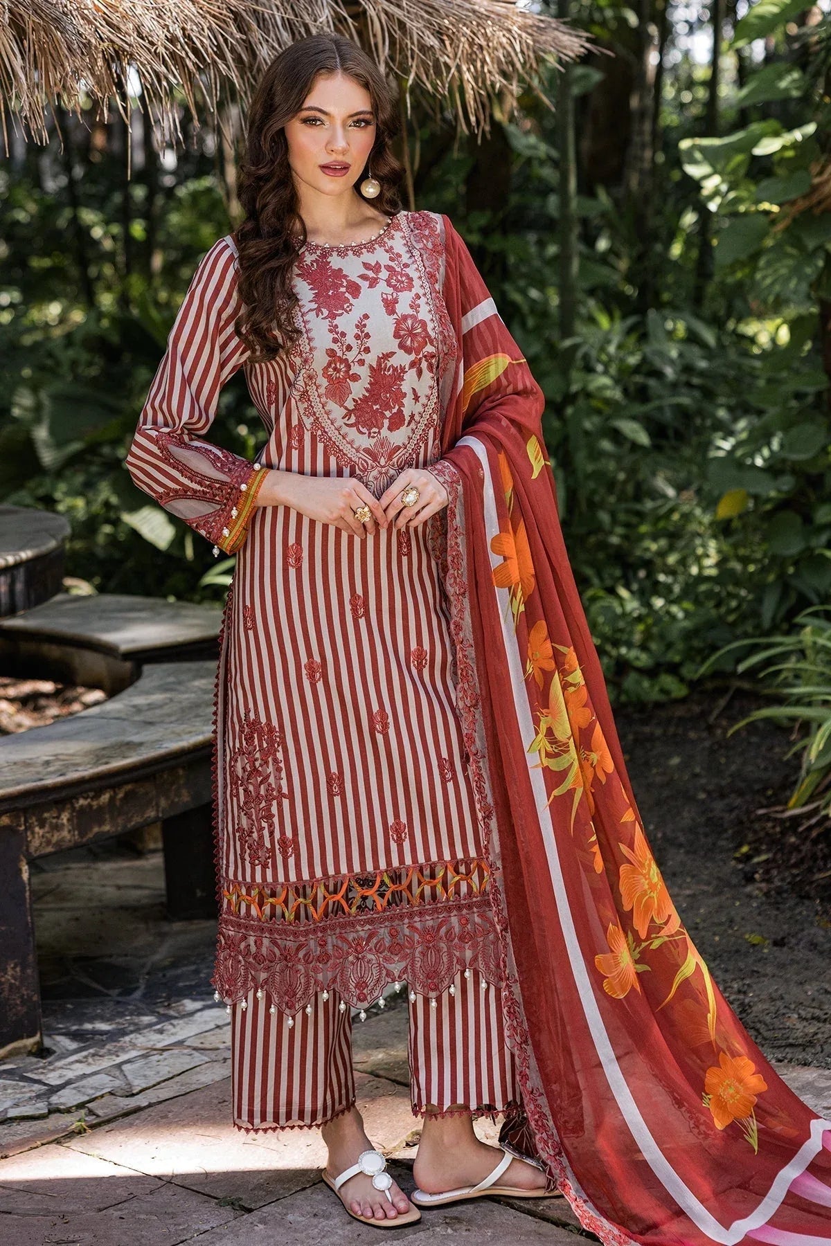 Charizma | Naranji Lawn | CN5-04 - Aqsa Fabrics