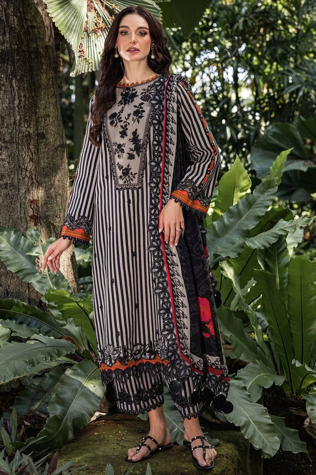 Charizma | Naranji Lawn | CN5-03 - Aqsa Fabrics