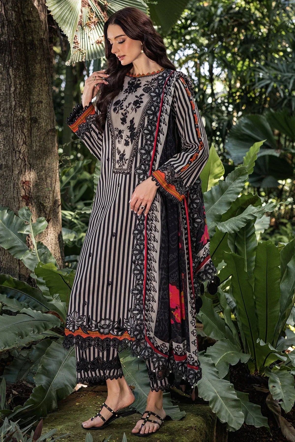 Charizma | Naranji Lawn | CN5-03 - Aqsa Fabrics