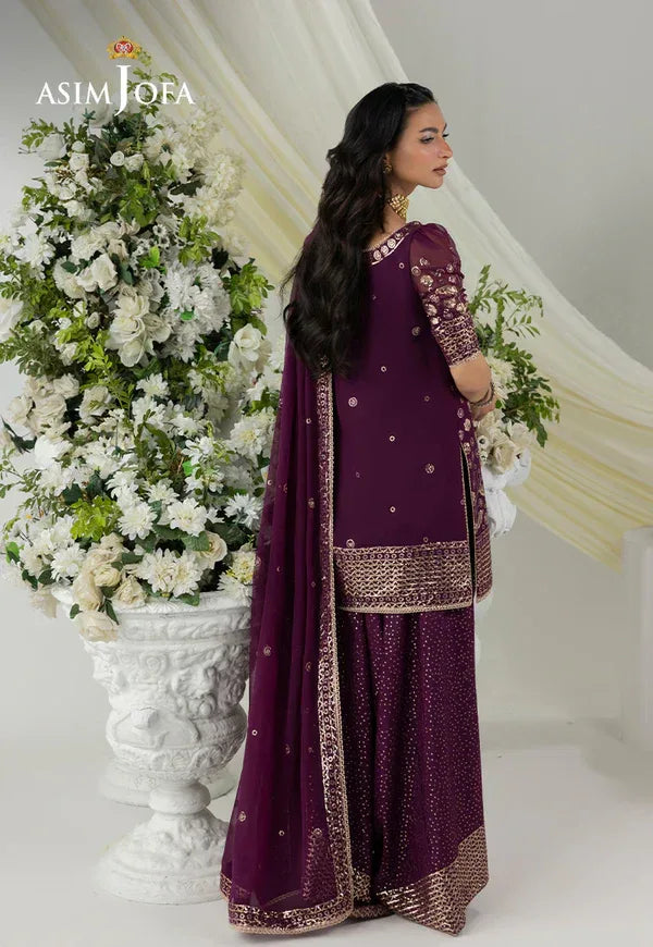 Asim Jofa | EMBROIDERED CHIFFON 3 PCS | AJIZL-02 - Aqsa Fabrics
