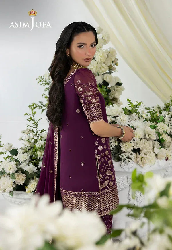 Asim Jofa | EMBROIDERED CHIFFON 3 PCS | AJIZL-02 - Aqsa Fabrics