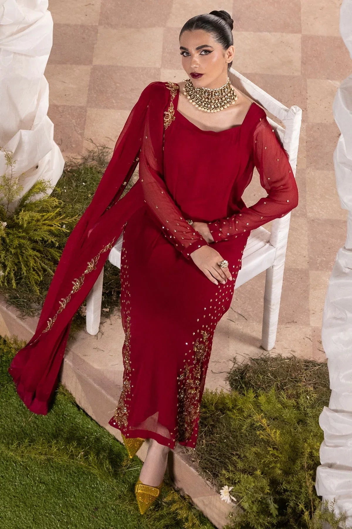 Charizma | Fumee Luxury Chiffon | CMA-5-047A - Aqsa Fabrics