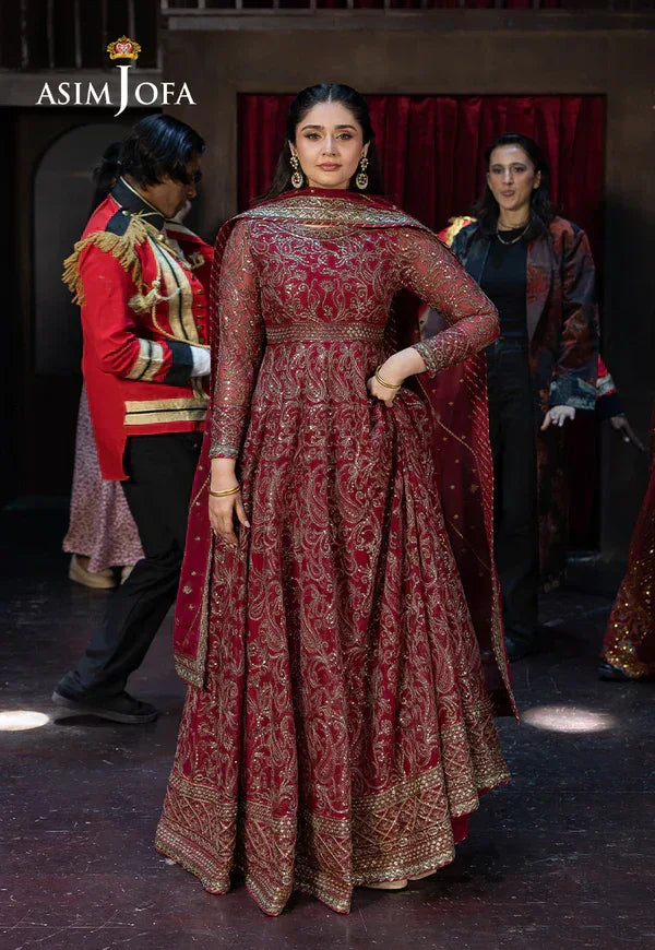 Asim Jofa | EMBROIDERED CHIFFON 3 PCS | AJFO-13 - Aqsa Fabrics