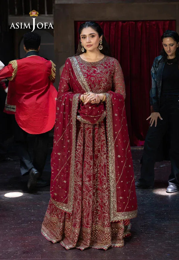 Asim Jofa | EMBROIDERED CHIFFON 3 PCS | AJFO-13 - Aqsa Fabrics