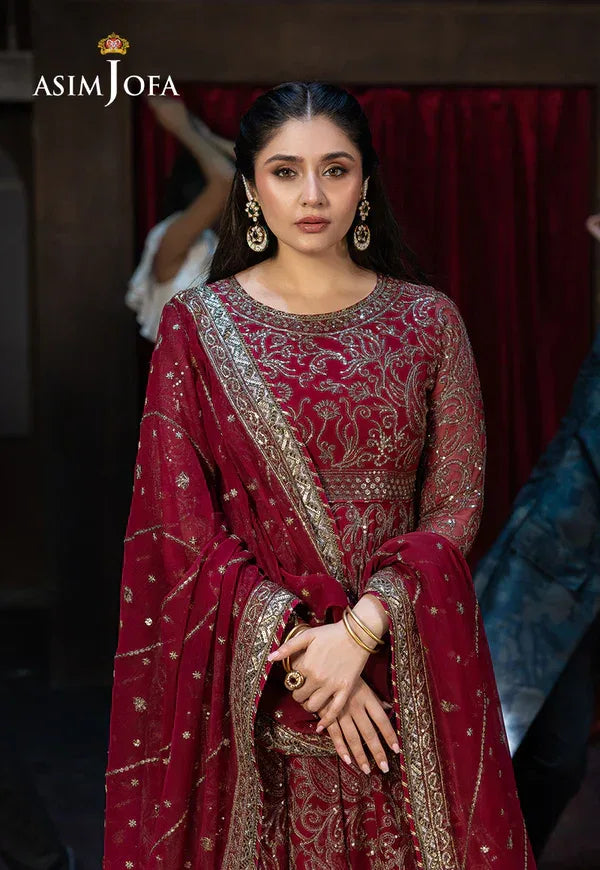 Asim Jofa | EMBROIDERED CHIFFON 3 PCS | AJFO-13 - Aqsa Fabrics