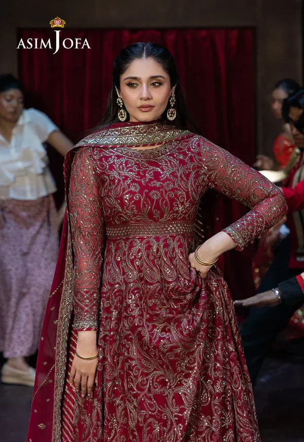 Asim Jofa | EMBROIDERED CHIFFON 3 PCS | AJFO-13 - Aqsa Fabrics