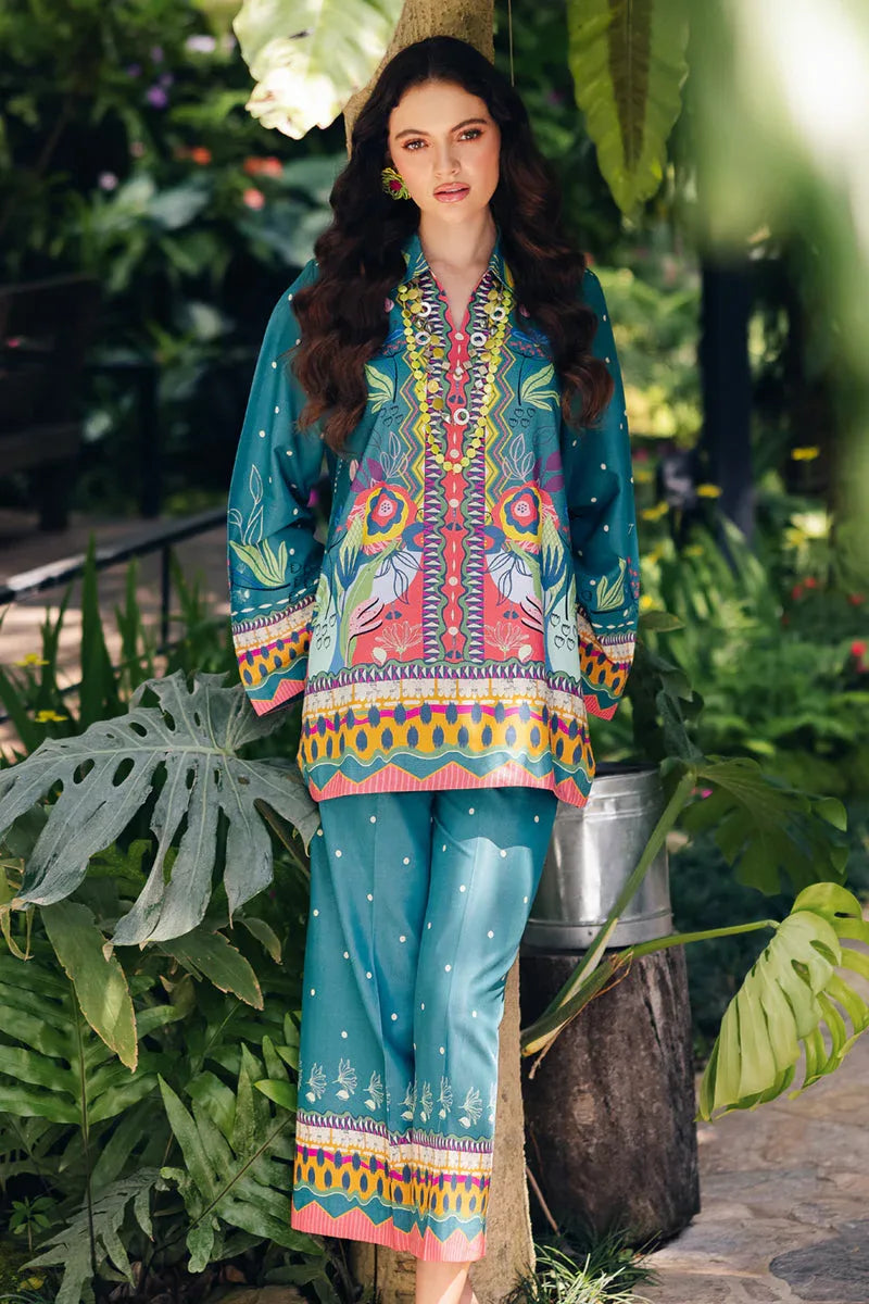 Qalamkar | Printed Co Ords 25 | OP-10 Liva - Aqsa Fabrics