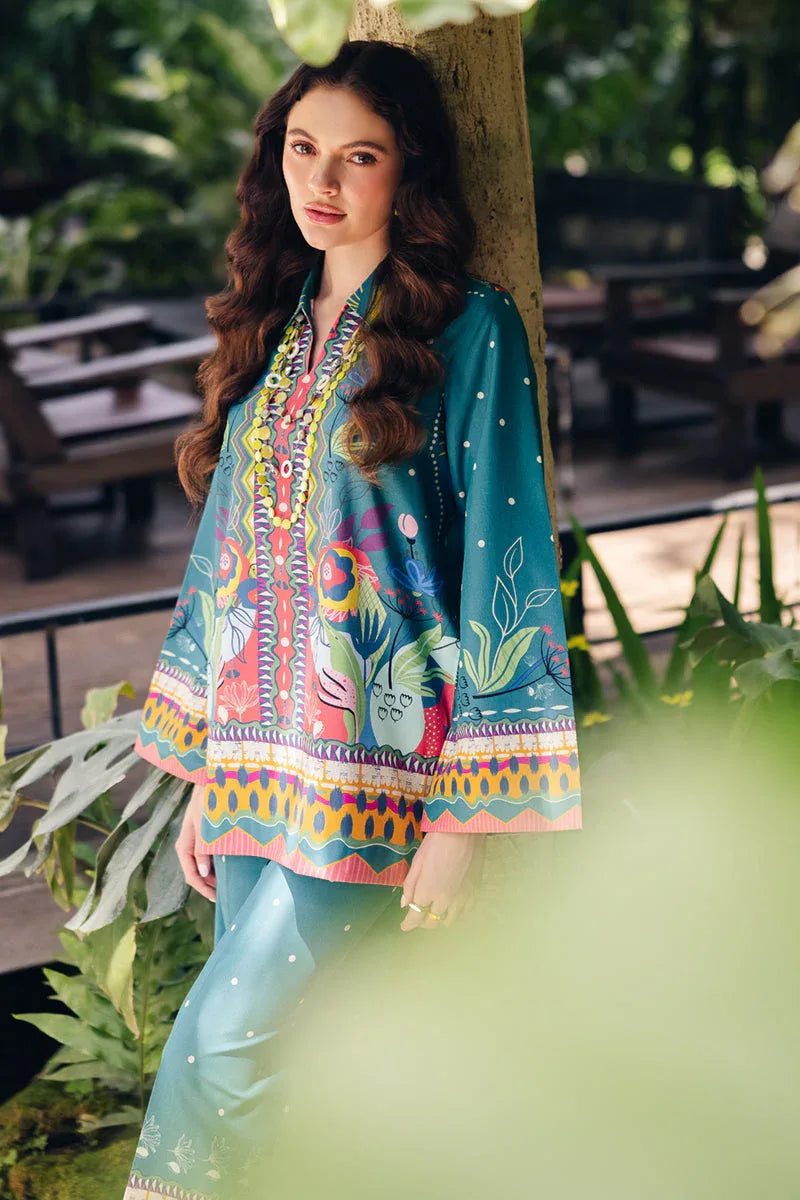 Qalamkar | Printed Co Ords 25 | OP-10 Liva - Aqsa Fabrics