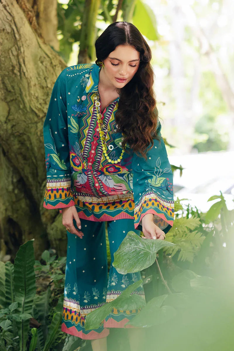 Qalamkar | Printed Co Ords 25 | OP-10 Liva - Aqsa Fabrics