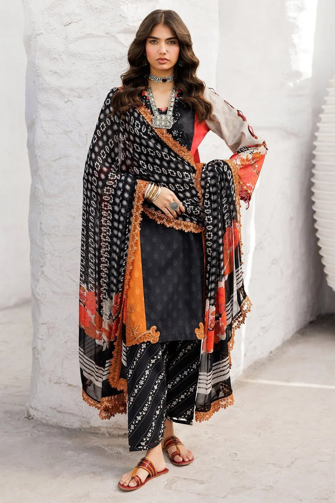 Charizma | Rangoli Lawn | CRO5-01 - Aqsa Fabrics