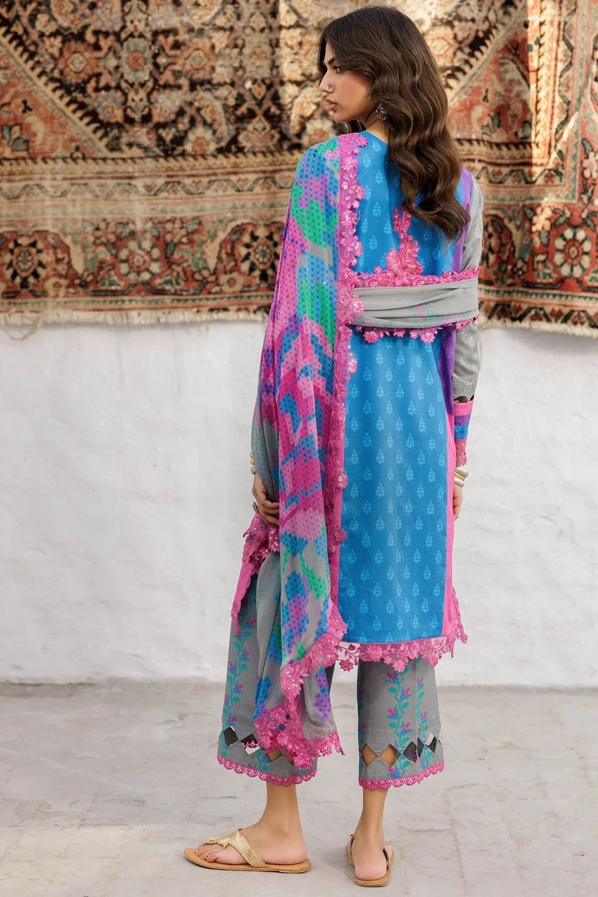 Charizma | Rangoli Lawn | CRO5-02 - Aqsa Fabrics
