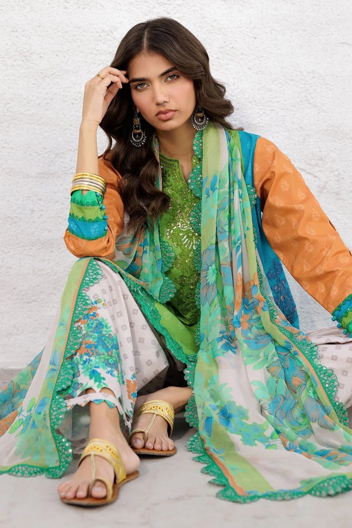 Charizma | Rangoli Lawn | CRO5-03 - Aqsa Fabrics