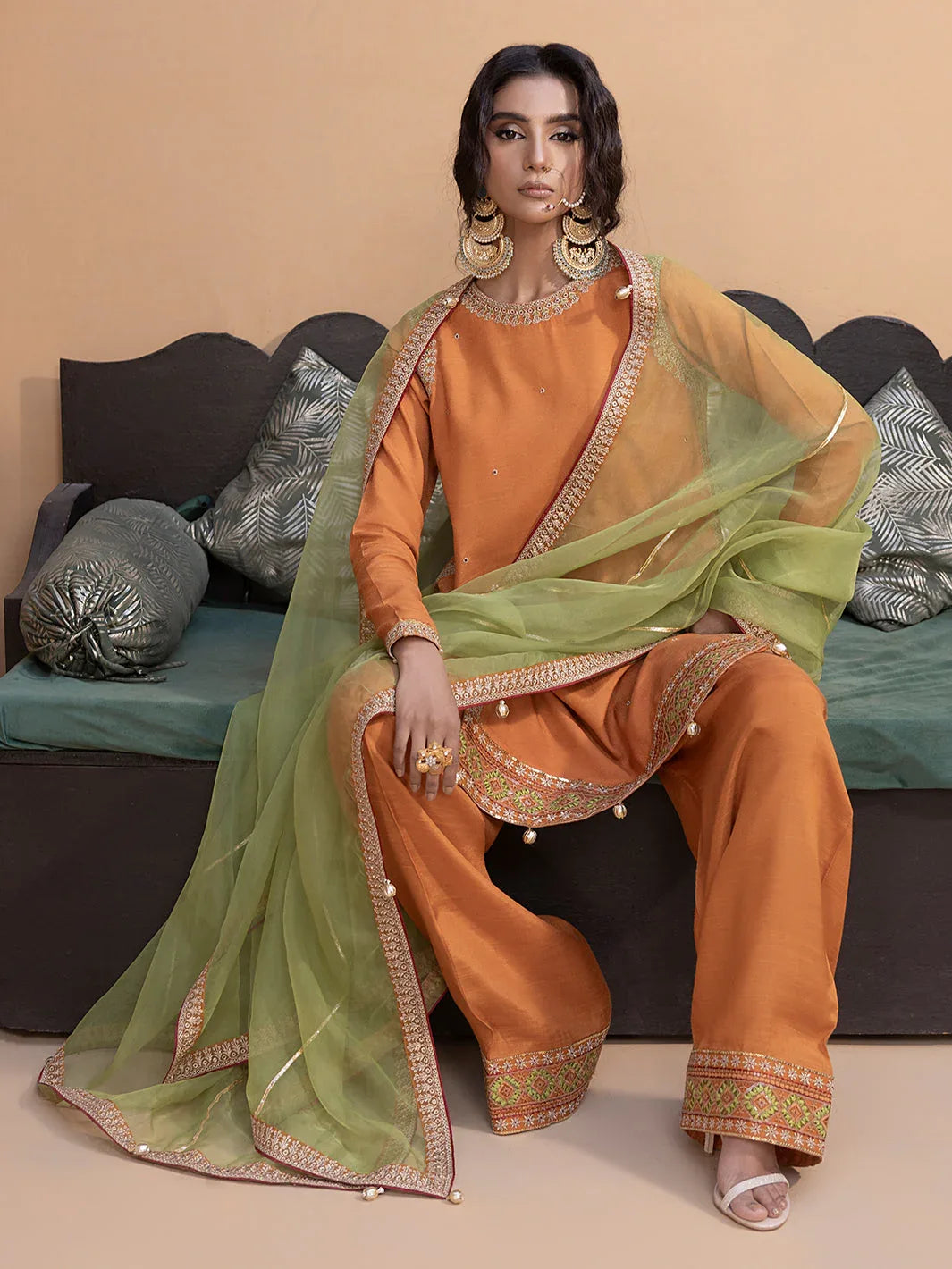 Hem Stitch | Raw Silk Edit 25 | Kashish - Aqsa Fabrics