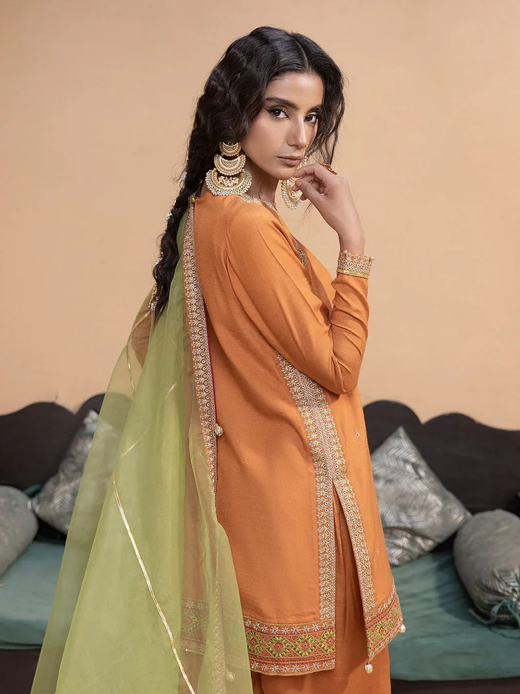 Hem Stitch | Raw Silk Edit 25 | Kashish - Aqsa Fabrics