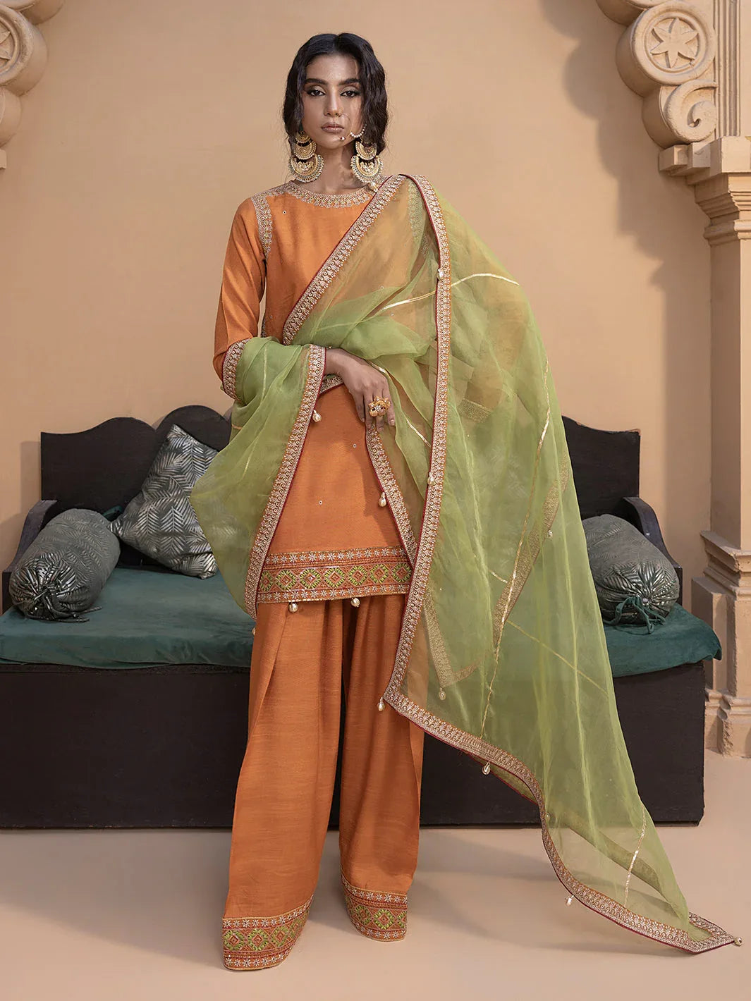 Hem Stitch | Raw Silk Edit 25 | Kashish - Aqsa Fabrics